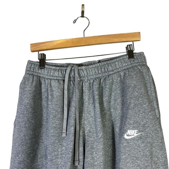 Nike Logo Fleece Joggers Mens XL Gray Athletic Sweatpants Cozy Streetwear - Picture 3 of 7